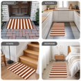 thumbnail image 6 of Burnt Orange Stripe Door Mat Indoor Outdoor, Farmhouse Striped Abstract Art Non Slip Welcome Mat with Rubber Backing, Absorbent Fabric Front Door Mats Entryway Rug for Home Patio Entrance 18"x30", 6 of 9