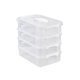 thumbnail image 2 of Stackable Desktop Storage Organizer Box with 4-Tier Drawers, Handle and Buckle Closure, Large Opening Plastic Storage for Office Desk, Makeup, Crafts and Small Items, 2 of 7
