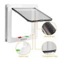 thumbnail image 4 of Puertas con solapa para perros y gatos - Protectores de ventanas corredizas de vidrio, puertas con solapa para mascotas con bloqueo de 4 vías para puertas interiores y exteriores (L), 4 of 5