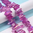 thumbnail image 4 of 1 strand Natural Quartz Points Beads Strands Dyed Nuggets Magenta 15~30x4~8x4~7mm Hole: 1mm 8 inch, 4 of 4