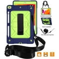 thumbnail image 4 of SOATUTO For iPad 9th 2021 Case Hybrid Shockproof Rugged Protection Cover with 360 Degree Kickstand/Hand Strap and Carrying Shoulder Strap For Apple iPad 9th 8th 7th Generation 10.2 inch -Navy+Green, 4 of 7