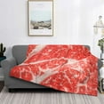 thumbnail image 2 of Naloa Beef Steaks Flannel Blankets - Thick and Warm Blanket for Winter, Soft Fuzzy Plush King Blanket for All Seasons60"x50", 2 of 6