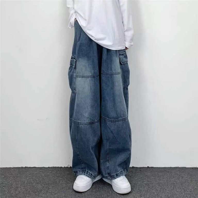 Y2k Baggy Jeans for Men Grunge Vintage Relaxed Fit Skateboard Jeans Loose  Embroidery Hip Hop Dance Denim Pants : : Clothing, Shoes 