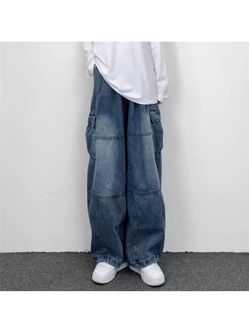 【dydoshop】LOOSE JEANS DanceeMangoo Baggy Jeans Mens Womens Harajuku Wide Leg