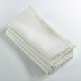 thumbnail image 4 of SARO 15062.PM20S 20 in. Square Pompom Design Napkin  Pumpkin - Set of 4, 4 of 5