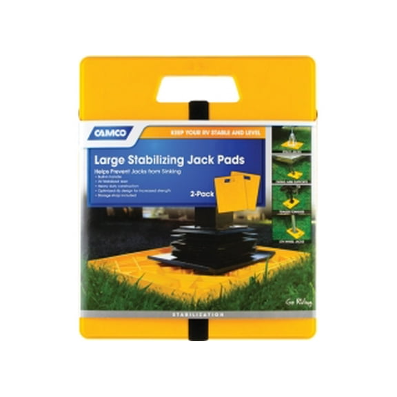 Camco Camco - 44541 - Stabilizer Jack Pad Large (14.0In x 11.7In pad) 2 Pack