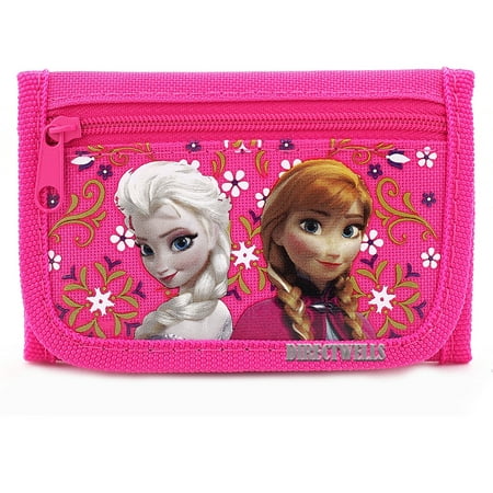 Disney - Frozen Elsa and Anna Authentic Licensed Hot Pink Trifold Wallet - 0