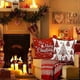 thumbnail image 3 of Lanpn Christmas Cushion Covers 40x40 Set of 4, Merry Christmas Winter Xmas Snowflake Decorative Holiday Throw Pillow Cases 16x16 for Outdoor Indoor Fa, 3 of 5