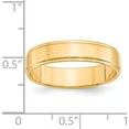 thumbnail image 4 of 14K Yellow Gold 14Ky 5mm Flat With Step Edge Band Size 4.5 Made In United States fle050-4.5, 4 of 6