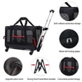 thumbnail image 3 of ELEGX Pet Rolling Carrier with Detachable Wheels Travel Rolling Carrier for Small & Medium Dogs/Cats up 28 Pounds, Collapsible and Breathable(Large Space-Not Airline Approved), 3 of 8