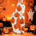 thumbnail image 6 of JULMCOMO Halloween Pajamas Pants for Women Cat Pumpkin Ghost Print Elastic Waist Drawstring Trendy Pajama Bottoms Cute Print Loose Fit Comfy Pj Pants Orange S, 6 of 6