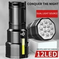 thumbnail image 3 of Small Led Flashlight, Rechargeable Strong Beam, Lightweight Portable Design, Durable Plastic Construction, for Outdoor Activities, Emergency Handheld Light, Multi-scenario Use, 3 of 9