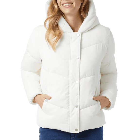 32 Degrees Women’s Quilted Jacket with Plush Lined Hood XL