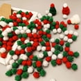 thumbnail image 2 of 10/20/30 MM Glitter Pompom Fluffy Plush Christmas Decoration Gold Wire Flash Plush Ball Handmade Children's DIY Materials 100PCS (Mixed color,10mm 100pcs), 2 of 6