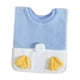 thumbnail image 2 of Babero para niños, suave y delicado, cuello ajustable, impermeable, para la saliva. Pies de pato azul, 2 of 9