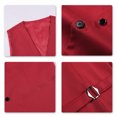 thumbnail image 4 of Cloudstyle Mens Suit Solid Color Formal Business 3-Piece Suit Wedding Slim Fit Party Jacket Vest & Pants, 4 of 5