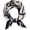Black and Whitegeometry, variant on 100% Mulberry Silk Neck Scarf 21"x21" Small Square Scarfs for Women Gift Packed
