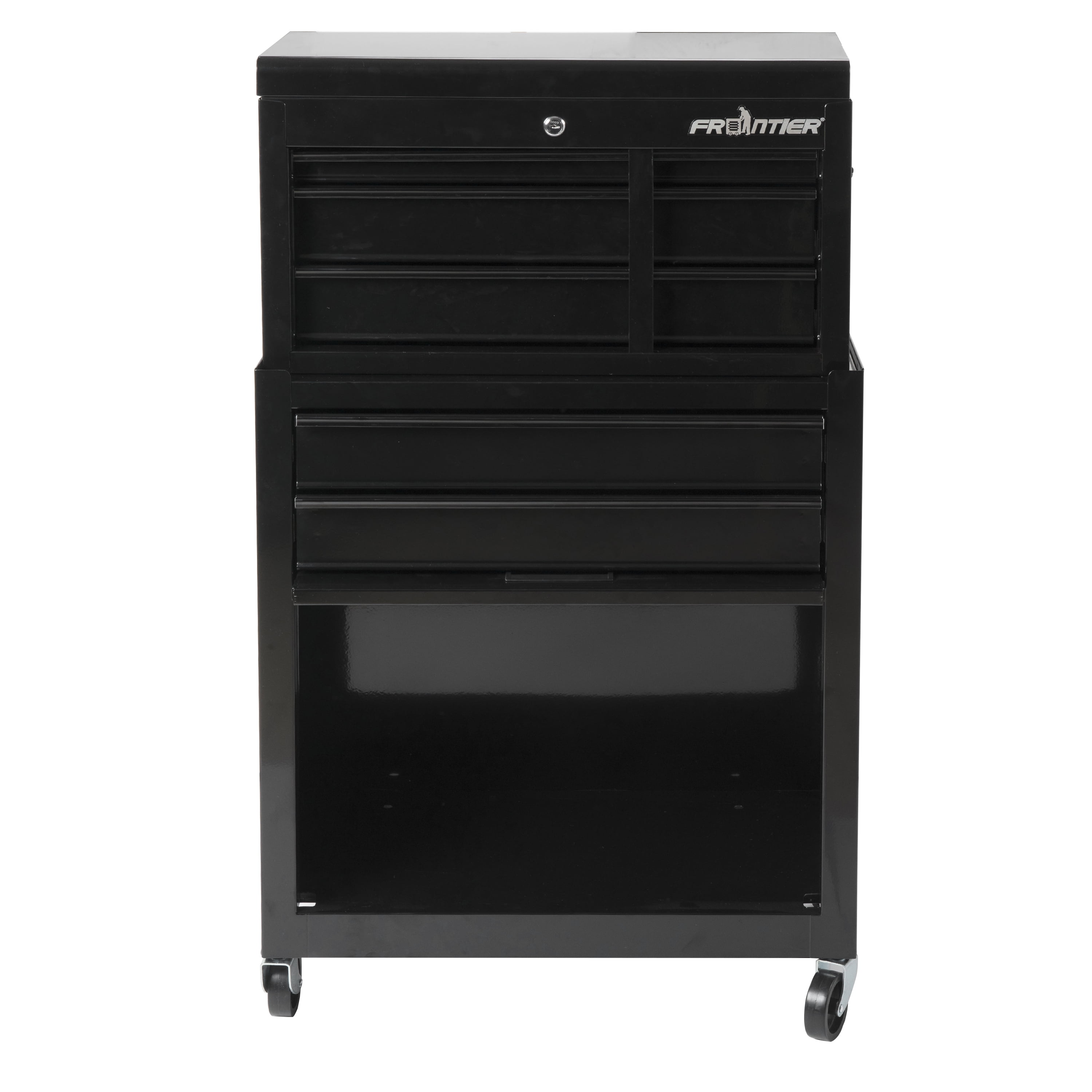 Frontier 5-Shelf 24-Inch Steel 5-Drawer Tool Chest and Cabinet Combo 24 Inch Tool Box With Drawers