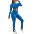 thumbnail image 3 of Yuemengxuan Women’s Fashion Solid Color Round Neck Hollow Long Sleeve Skinny Jumpsuit, 3 of 9