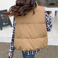 thumbnail image 4 of Spring Saving GaThRRgYP Women's Short Puffer Coat with Hood锛孎ashion Women Pocket Coat Long Jacket Winter Sleeveless Down Cotton Waistcoat, 4 of 7