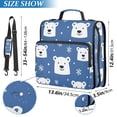 thumbnail image 2 of FORMRS Zipper Binder with Shoulder Strap 2-inch Ring 500 Sheet Capacity File Bag, White Polar Bear, 2 of 5