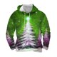 thumbnail image 1 of Sudadera con capucha para hombre, informal, con cordón, estampado navideño, deportiva, blusa de poliéster, 1 of 4