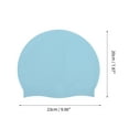 thumbnail image 4 of Unique Bargains 1 Pc Silicone Waterproof Non-slip Swim Cap Light Blue, 4 of 5