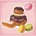 thumbnail image 3 of Cazenave, Maryline 20x20 Black Modern Framed Museum Art Print Titled - Religieuse et macarons, 3 of 5