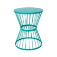 thumbnail image 6 of GDF Studio Fern Outdoor Metal 16 Inch Side Table, Matte Teal, 6 of 6