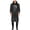 Black, variant on Unisex Waterproof Jacket for Men Welding Suits Hooded Raincoats Knee Length Zipper Front Long Jacket Black 3XL