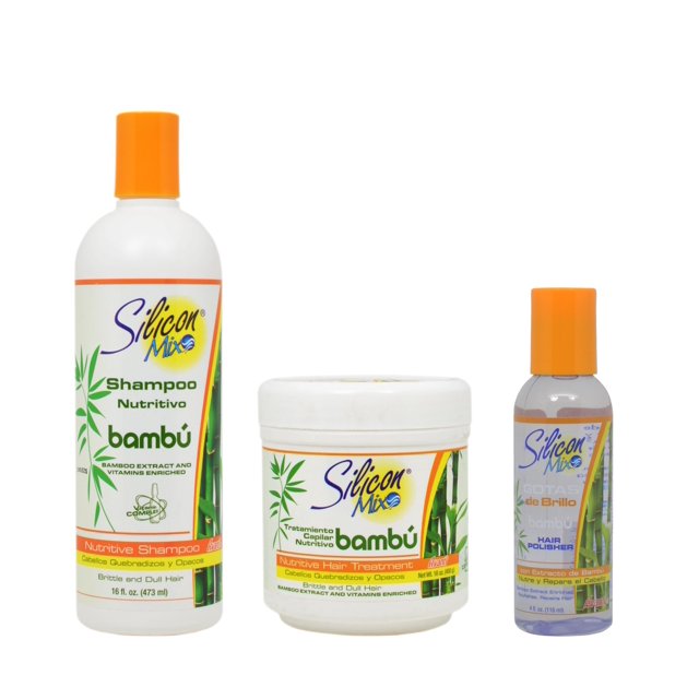 Silicon Mix Bambu Shampoo 16oz y Tratamiento 8oz y Pulidor 4oz ""Set""