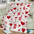 thumbnail image 6 of Xubinwww Valentine's Day Heart Design Cozy Flannel Throw Blanket For Couples Cuddle Soft Warm Bed Home Soft Things Throw Blanket Throw Blanket Lightweight 10 X 10 Blanket Comp Soft Size Blanket Nice, 6 of 7