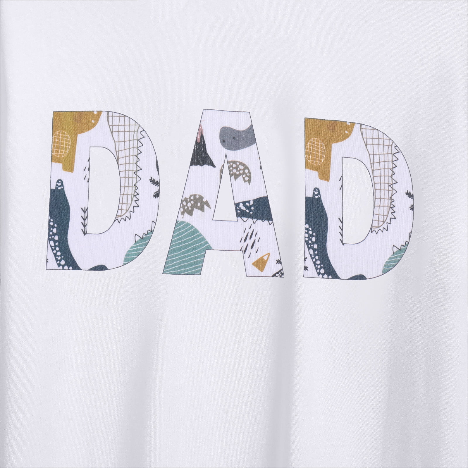 FYMNSI Dad Letter Printed Tee Shirts for Men Casual Short Sleeve Tops Men Summer Crew Neck Loose T-Shirt (Dad 2XL)