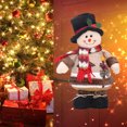 thumbnail image 2 of Adorno navideño de mesa con forma de muñeco de nieve, decoración para fiestas en casa, regalo navideño y juguete para niños (Muñeco de nieve, posición aleatoria del sombrero)., 2 of 7