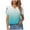 Light Blue, variant on ZQGJB Womens Ombre Tshirts V Neck Short Sleeve Buttons Tops Petal Sleeve Tee Summer Tie Dye Color Block Blouse Loose Fit 2025 Shirs Clothes Purple XXL