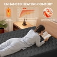 thumbnail image 5 of WISHEAD Electric Heated Mattress Pad for Twin Bed, 9 Heat Settings Electric Bed Warmer, Auto-Off Timer, ETL Certified, Washable, Deep Pocket, Gray, 5 of 10
