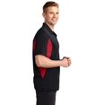 thumbnail image 3 of SPORT-TEK Mens Side Blocked Micropique Sport-Wick Polo, 6XL, Black/True Red, 3 of 6