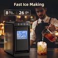 thumbnail image 5 of Havato Ice Maker Countertop, 26 lbs/24Hrs, 8 Cubes in 6 Mins,Portable Ice Machine with Self-Cleaning,  Quiet Compact,Black, 5 of 10