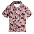 thumbnail image 3 of Aihuaihua Toddler Boy Shirts Size 6 Floral Print Short Sleeve Button Down Shirt Casual Dress Shirt Kids Child Beach Outdoor Party Pink,140, 3 of 3