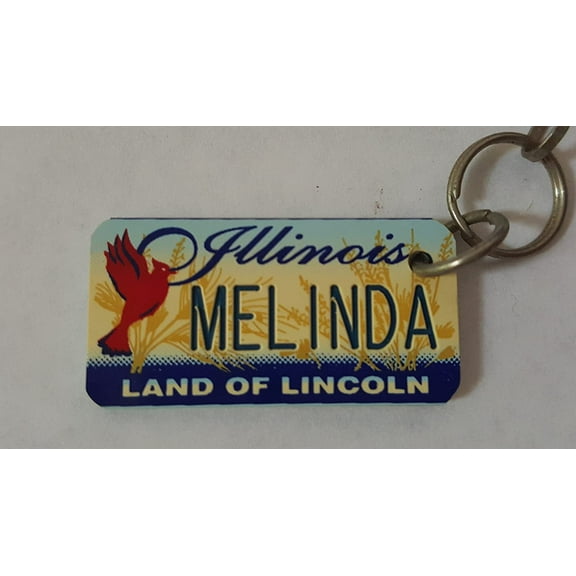 Illinois Land of Lincoln Melinda Keychain Key Holder Key Ring New