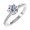 White, variant on 1ct 18K White Gold Moissanite Rings for Women Gift D Color VVS1 Clarity Diamond Rings 925 Sterling Silver Ring jewelry Moissanite Engagement Rings with Certificate