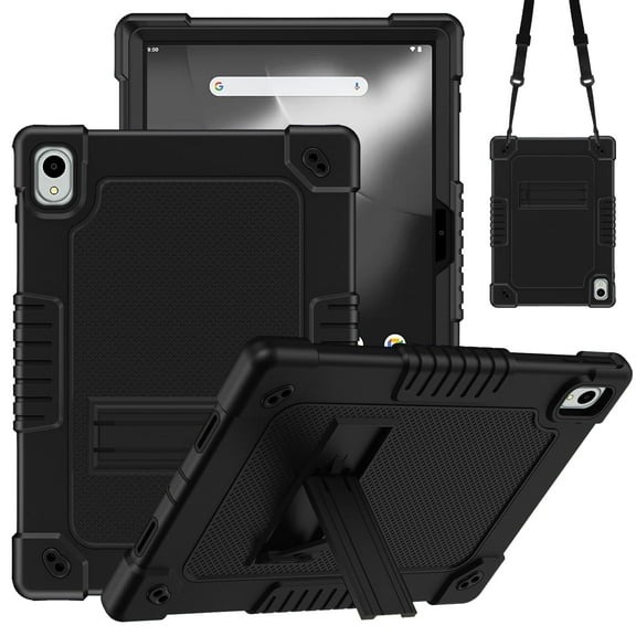 Kebiory Onn 11 inch Tablet Pro 2024 Model Case/Onn 11 inch Tablet Pro Model 100146660 Case,Shockproof Kids Case with Shoulder Strap for Walmart Onn 11" Tablet Pro 2024Model:100146660 (Black)