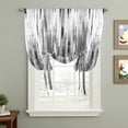 thumbnail image 2 of Black Grey Vintage Balloon Curtains 63 Inch Length for Living Room/Bedroom, Retro Abstract Art Rod Pocket Privacy Door Curtains Decorative Tie Up Shade for Window 52"x63", 2 of 8