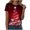 Red, variant on larppty Christmas Tshirts for Women 2025 Christmas Shirts Xmas Holiday Party Short Sleeve Pullover Tops (Red, XL)