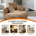 thumbnail image 5 of 42.5''W Chenille Bean Bag Chairs, Chenille Soft Lazy Sofa Chair, Bean Bag Chair For Adults & Kids To Gaming,Reading,And Watching TV,Living Room, Bedroom,Office Room(Coffee), 5 of 8