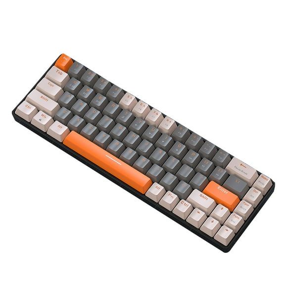 Sidaley Teclado mecánico de modo dual ABS compacto y fácil de transportar y dispositivos móviles Bluetooth inalámbrico Juegos de teclado y mouse para computadora Tipo 2