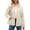 Beige-pockets, variant on Women's Winter Quilted Barn Jackets Lightweight Button Down Puffer Jackets Casual Outerwear Coats with Pockets Long Sleeve Padded Coats Orange XXXL