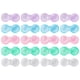 thumbnail image 1 of Estuches para lentes de contacto KAOPET transparentes, paquete de 20, 5 colores a granel, 1 of 7