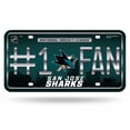 thumbnail image 1 of San Jose Sharks #1 Fan Metal License Plate, 1 of 1