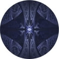 thumbnail image 1 of Ahgly Company Indoor Round Patterned Deep Periwinkle Purple Area Rugs, 5' Round, 1 of 6